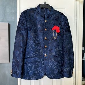 Nehru jacket navy blue 42